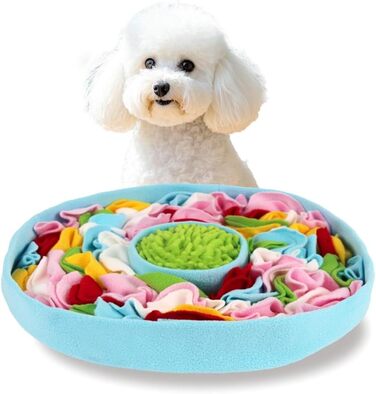 RGBRGB Преміум килимок для повільного годування собак – інтерактивна годівля, стимуляція розуму та зменшення тривоги (Блакитний, 38,1 x 5,1 см)