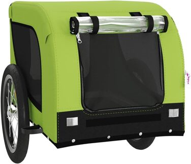 SECOLI Причіп для собак, візок для собак, бугі для собак з відбивачем. Причіп для велосипеда для собак до 45 кг, Зелений, 124 x 65 x 66 см