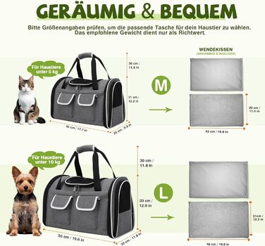Рюкзак-переноска для котів та собак ALLSOPETS, до 10 кг, сірий, L