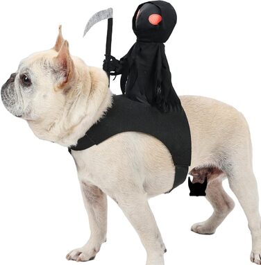 Костюм для собак Темний лицар, розмір L, на липучці, на Хелловін, для котів та собак, середніх та малих порід