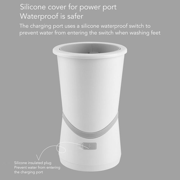 Електричний очищувач лап для собак, автоматичний перезаряджуваний мийник лап для домашніх тварин з регульованим тиском води для ретельного очищення