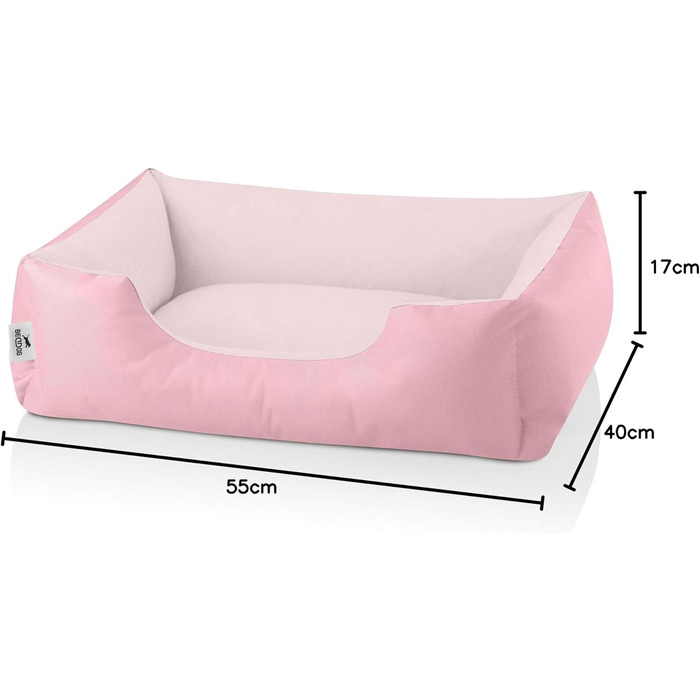 Лежак для собак BedDog Zara, знімний і праний чохол, подушка-кошик, диван для маленьких собак