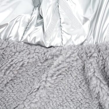 Водонепроникний зимовий костюм для собак Zunea, теплий флісовий пуловер з капюшоном, підходить для маленьких собак, сріблястий L