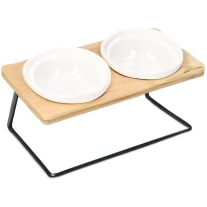 Підвищені годівниці для котів Navaris - 2 годівниці з кераміки - годівниця для котів та собак