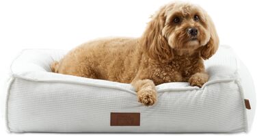 ТOWN & COUNTRY LUXE CuddleTown: М'яке ліжко для домашніх тварин, кремове, розмір M, 68x57x17 см