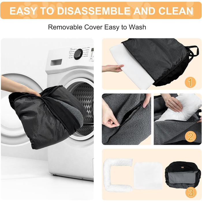 Автокрісло для собак малого та середнього розміру до 13,6 кг, знімний та миючий чохол, підійде для котів, автокрісло на переднє сидіння, з ременями безпеки (Сірий, L)