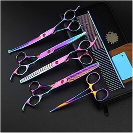 Професійні ножиці для собак, вигнуті ножиці для стрижки шерсті, професійний набір для грумінгу