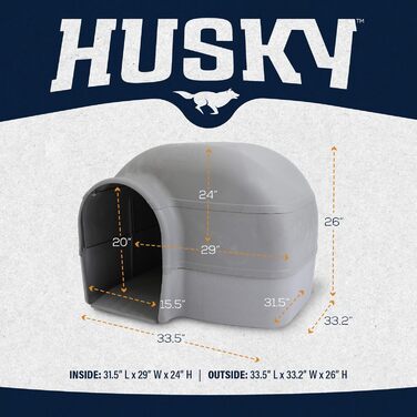 Будинок для собак Petmate Husky - великий, з перероблених матеріалів, 85x84x66 см