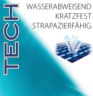 Ортопедичний лежак для собак великих порід Ferplast: водонепроникний, знімний чохол, 110 x 70 x 8 см, сірий/блакитний