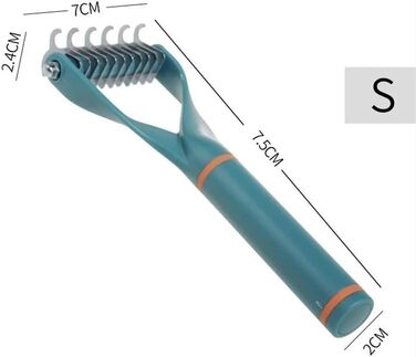 Двостороння щітка для розплутування шерсті собак, видалення лупи та ковтунів - для великих та середніх порід (Синій)