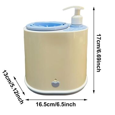 Pawclean Pro: Автоматичний очищувач лап для собак та котів – 360° силіконова щітка, USB-зарядка, ретельне очищення, білий/блакитний (білий) (Бежевий-1)