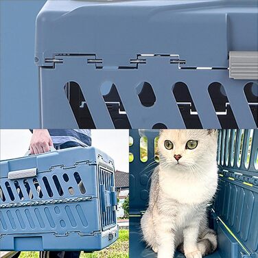 Транспортна переноска для котів та собак | Складана переноска-клітка з ручкою | Для кошенят, цуценят, подорожей літаком, авто та кемпінгу