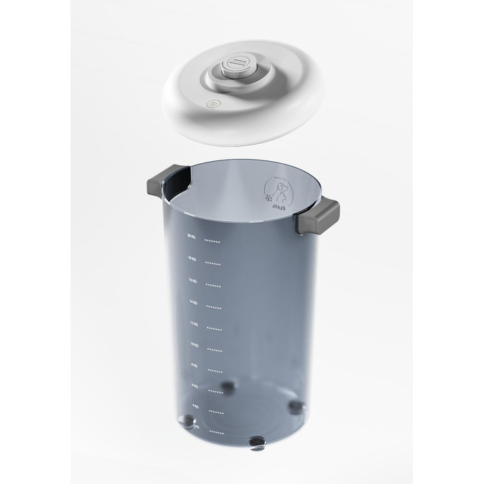 Контейнер для корму EFIL Vakuum - вакуумний контейнер для кормів для собак, котів та птахів, BPA-free, 24L