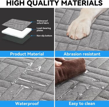 Подовжувач для заднього сидіння автомобіля для собак, вантажний ковпак для позашляховиків, жорстка основа, чохол для сидіння автомобіля для собак, гамак для собак в автомобіль, ліжко для собак для позашляховиків/автомобілів (сірий)