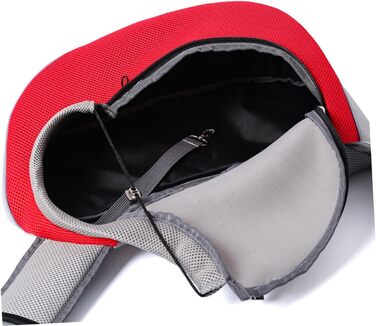 Переносна сумка-переноска для тварин BESPORTBLE, міцна сумка для собак, для подорожей, з вентиляційними вікнами та блискавкою, регульовані плечові ремені, переносна сумка для малих тварин та цуценят, червона