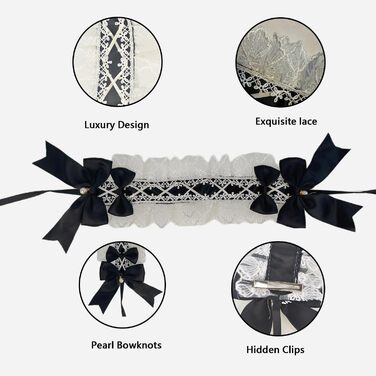 Сукня для собак FLAdorepet, костюм горничної з пов'язкою, костюм на Хелловін, наряд для великих порід, собак, дівчаток, цуценят, на Різдво, у відпустку, на весілля, сукня принцеси (чорна, XXX-Large (вага 36-45 кг))