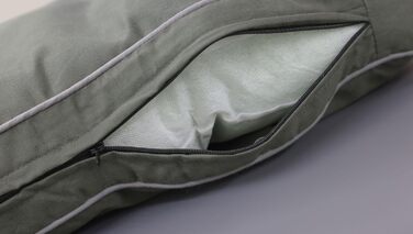 Лежанка для собак Kerbl Jerome, 60x40x6 см, темно-зелений/сірий, знімний чохол, антиковзаюче покриття