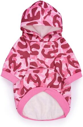 Теплий флісовий худі BT Bär з камуфляжним принтом для собак та котів, зимовий світшот, куртка, теплий одяг для маленьких та середніх тварин (зелений)