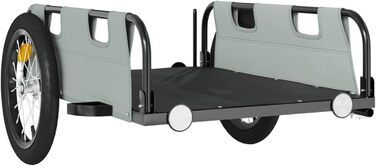 Причіп для велосипеда сірий Oxford, корзина для собак, сталь