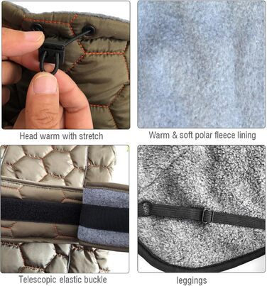 Зимовий одяг для собак середніх розмірів: тепла куртка з флісовою підкладкою, відбивачі та регульована посадка, зелена, розмір M