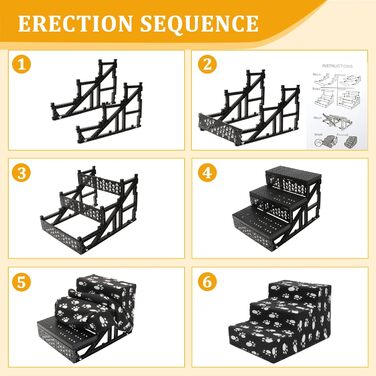Сходинки для собак на 3 щабели, 30 см, знімний чохол, неслизькі. Підходять для собак та котів, маленьких та середніх порід.