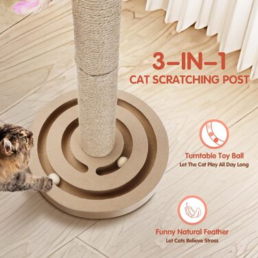 Інтерактивне котяче іграшкове комбо Nobleza 3 в 1: котячий дряпка, масажер та іграшка для дому