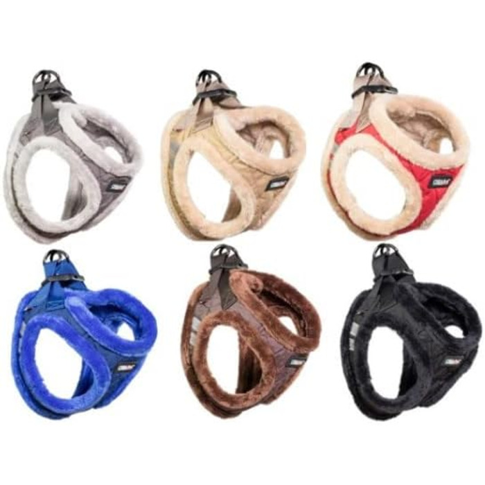 М'який нашийник для собак CHIARA MIA, розмір XL, чорний. Водовідштовхуючий, з регулюванням на липучці, світловідбиваючі смуги.