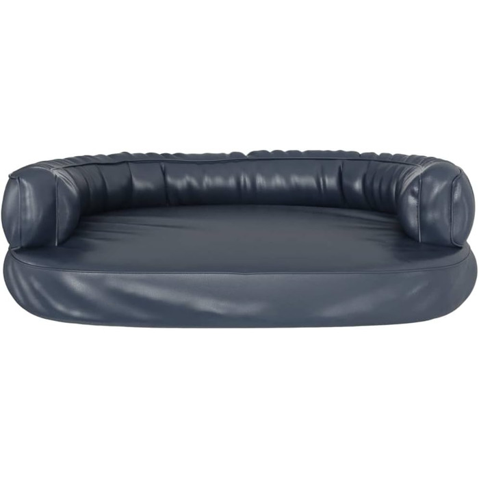 Крісло-ліжко для собак VidaXL, 75x53 см, штучна шкіра, темно-синій