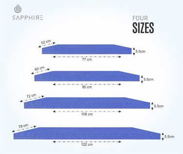 Матрац для собак, вологостійкий, сертифікований FR, міцний, для вулиці, розмір M, 90 x 60 x 5 см, блакитний