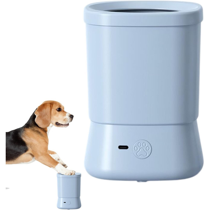Автоматичний очисник лап для собак | Бездротовий, водонепроникний, 2 швидкості, аксесуари для подорожей, кемпінгу, хатнього використання (Блакитний)