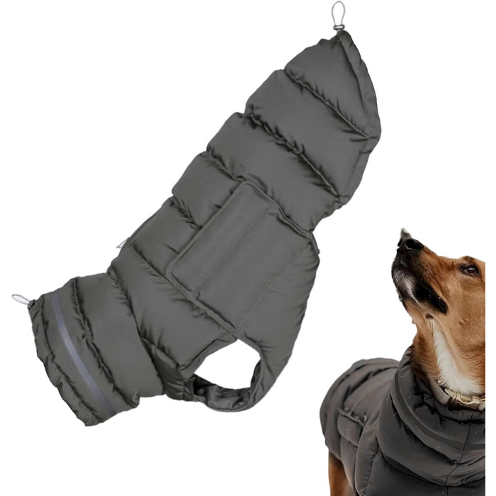 Зимовий теплий одяг для собак - куртка з поліестеру, 75 см | Тепла верхня одяг для собак маленьких, середніх та великих порід, стійка до холоду, модний одяг для активного відпочинку | Зимовий одяг для собак