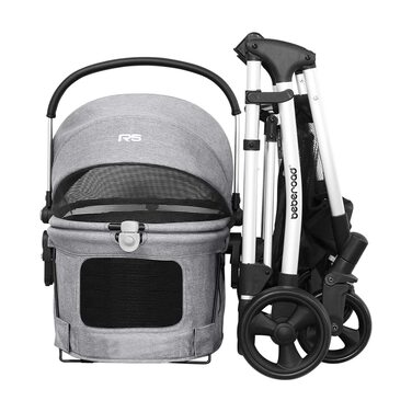 Візок для собак та котів з функцією складання - сірий, 73 x 55 x 100 см, до 15 кг