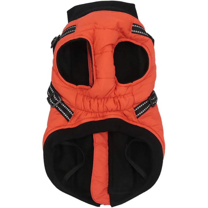 Водонепроникний теплий одяг для собак з інтегрованим шлейкою: тепла жилетка для цуценят та собак середніх розмірів