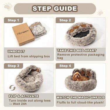 Кругла подушка-ліжко для собак Pfote Form: м'яка та зручна, для середніх та маленьких собак, Jumbo розмір, сірий колір