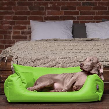 Tierlando® NEMO лежанка для собак з оксфордської тканини 600D, лежанка-софа з знімною комфортною матрацом та пральним покриттям, для маленьких та середніх собак, розмір: 65x50 см | колір: 65x50 см (внутрішній розмір: 40x35 см) (19 Kiwi, 80x60 см (внутрішн