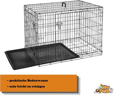 Клітка для собак MYPETS X-Treme Safe з піддоном, для дому та вулиці, 91x60x66 см
