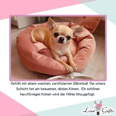 М'яке подушко-ліжко для собак Love Gifts® | Ортопедичне ліжко для собак середніх та маленьких порід | Рожевий колір