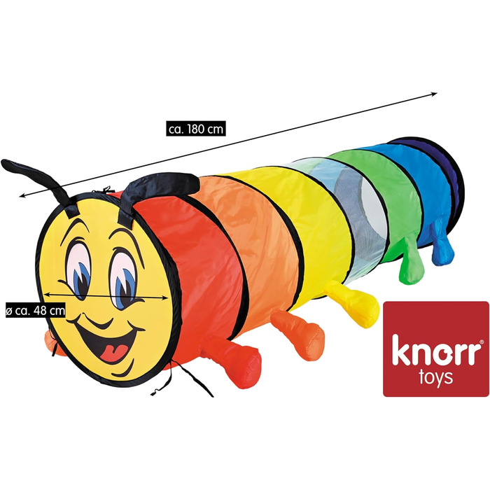 Ігровий тунель-гусениця Knorrtoys, яскравий дитячий тунель для ігор