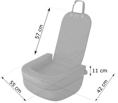 Автоматик для собак та котів: килимки, лежанки, переноски, шлейки, 42 x 55 см (графіт Оксфорд)