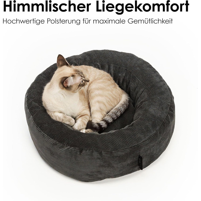 LucyBalu® Квіткове ліжко для котів - м'яке, зручне, миється | Ліжко-гніздо для котів | Сонячне ліжко для котів | Ліжко для котів з корду