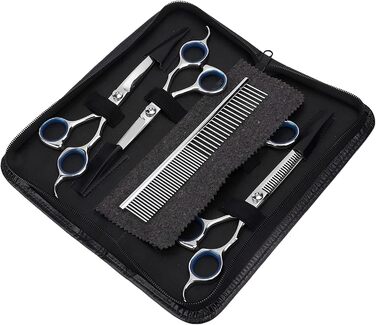 Набір для догляду за собаками Brrnoo 6-частинний: ножиці, гребінець, тример для собак та котів