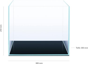 Nano акваріум Q-Grow 22 л, ультрапрозоре біле скло, 30x30x25 см, компактний акваріум для риб та рослин, максимальна яскравість кольорів