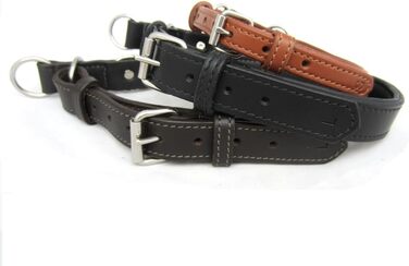 Шкільний нашийник для собак з зупиркою, з м'якої шкіри Nappa, розмір XXL, колір Cognac-Hazelnut
