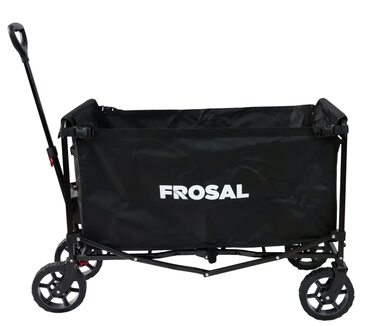 Фросал Візок для собак Бруно, чорний, складний | Транспортний візок для тварин