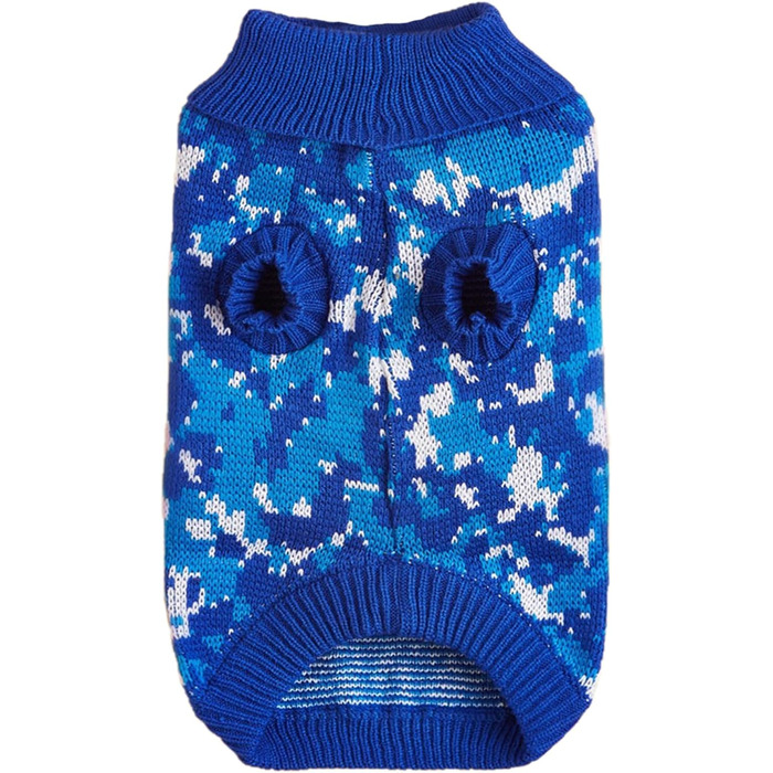 Світер для собак Jecikelon, камуфляж, рогалик, теплий, для маленьких собак та котів, розмір L, зелений