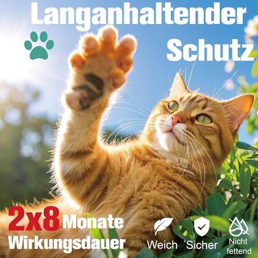 Захисний нашийник від бліх та кліщів для котів Advanllent, від 12 тижнів