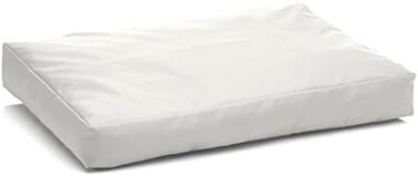 Ліжко для собак Juelle з екошкіри, м'який килимок, ліжко-печеринка для великих собак, біле, 120x90 см