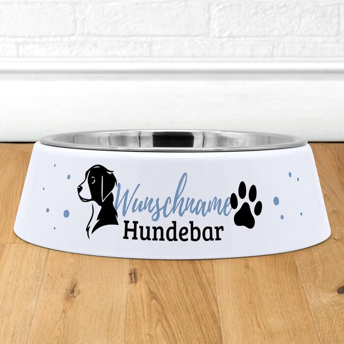 Миска для корму з іменем для собак PrintPlanet® - персоналізована з власним дизайном (Layout 8)
