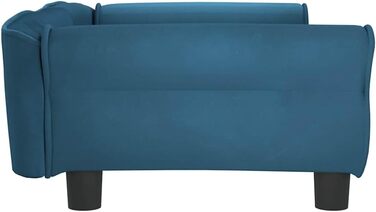 Килимок для собак VidaXL, м'який лежак-софа для маленьких собак та котів, блакитний (95 x 55 x 30 см)