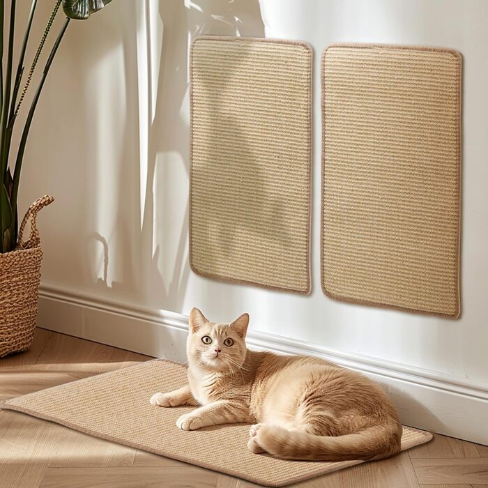 Килимок для дряпання котів Nobleza 2 шт. з сизалю, 60 x 40 см. Захист від подряпин меблів